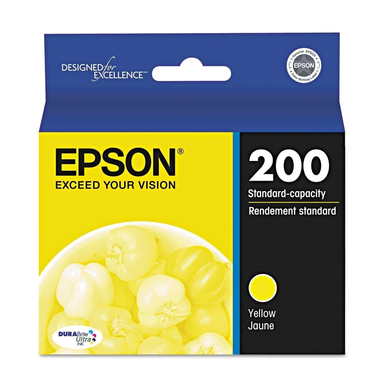 NEW Epson 200 Yellow Ink Cartridge T200420 Genuine EXP 06/2023