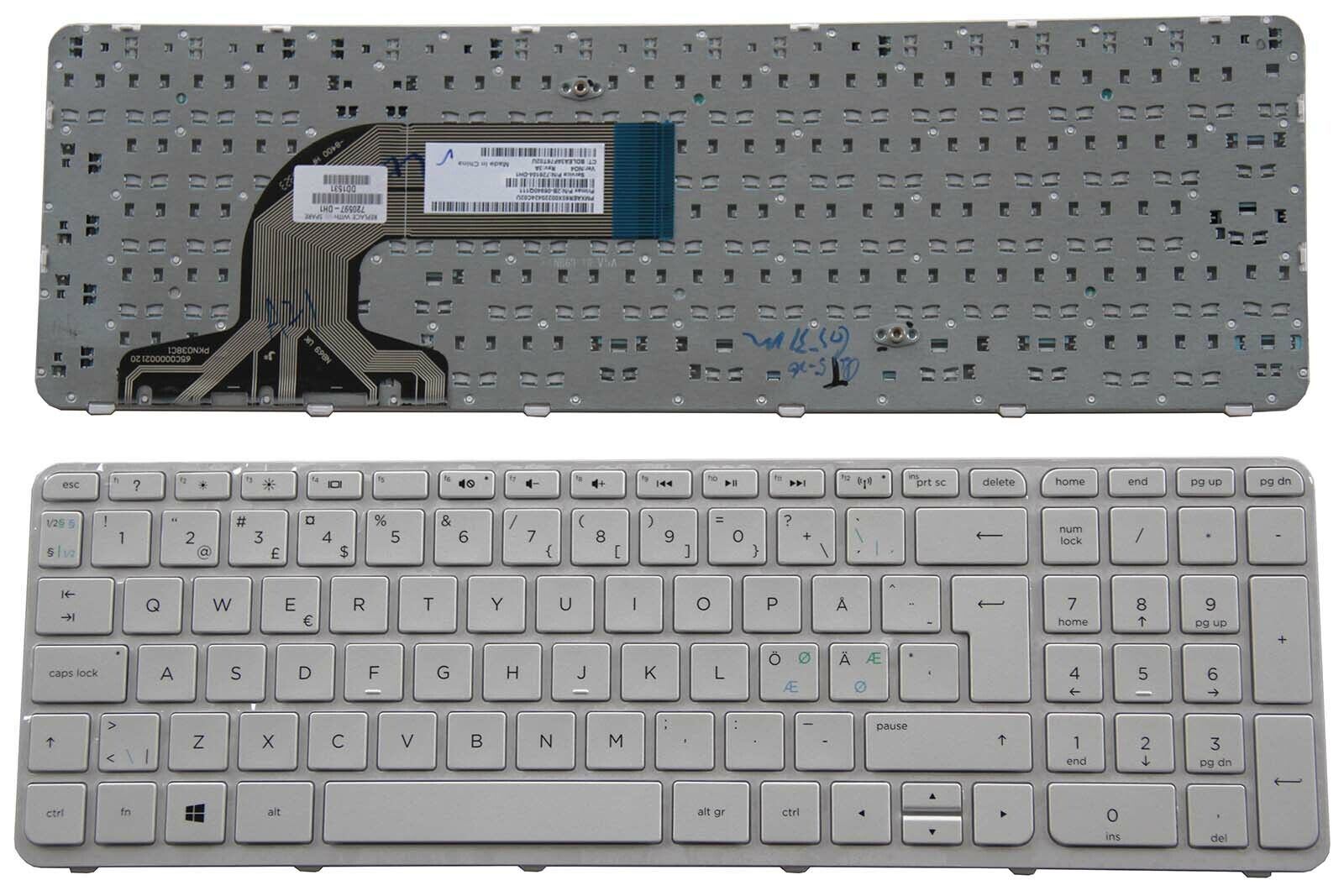 Nordic Swedish Keyboard for HP Pavilion 15-e 15-n, 250 G3, 255 G3 Finnish Danish