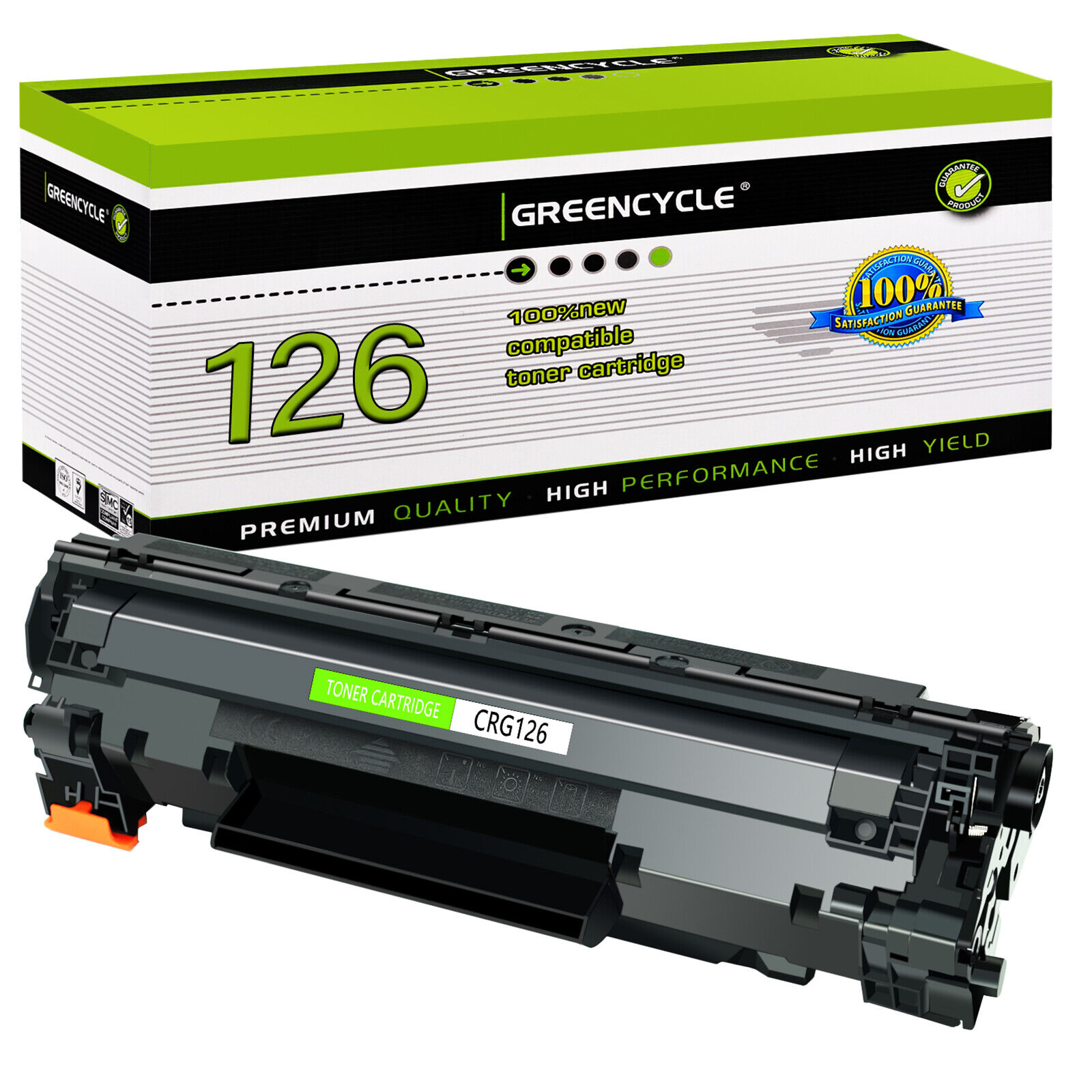 1PK CRG-126 Black Toner Cartridge for ImageCLASS LBP6200d LBP6230dw D530 Printer