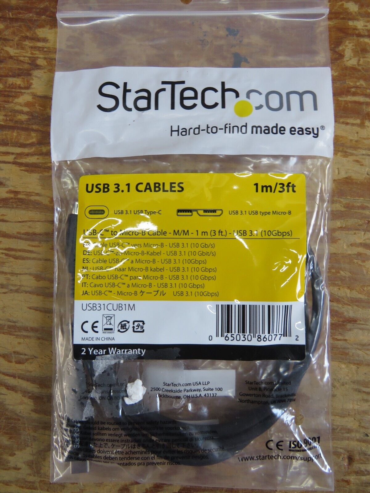 Startech.com 1m [3ft] Usb-c To Micro-b Cable - M/m - Usb 3.1 [10gbps] Type C
