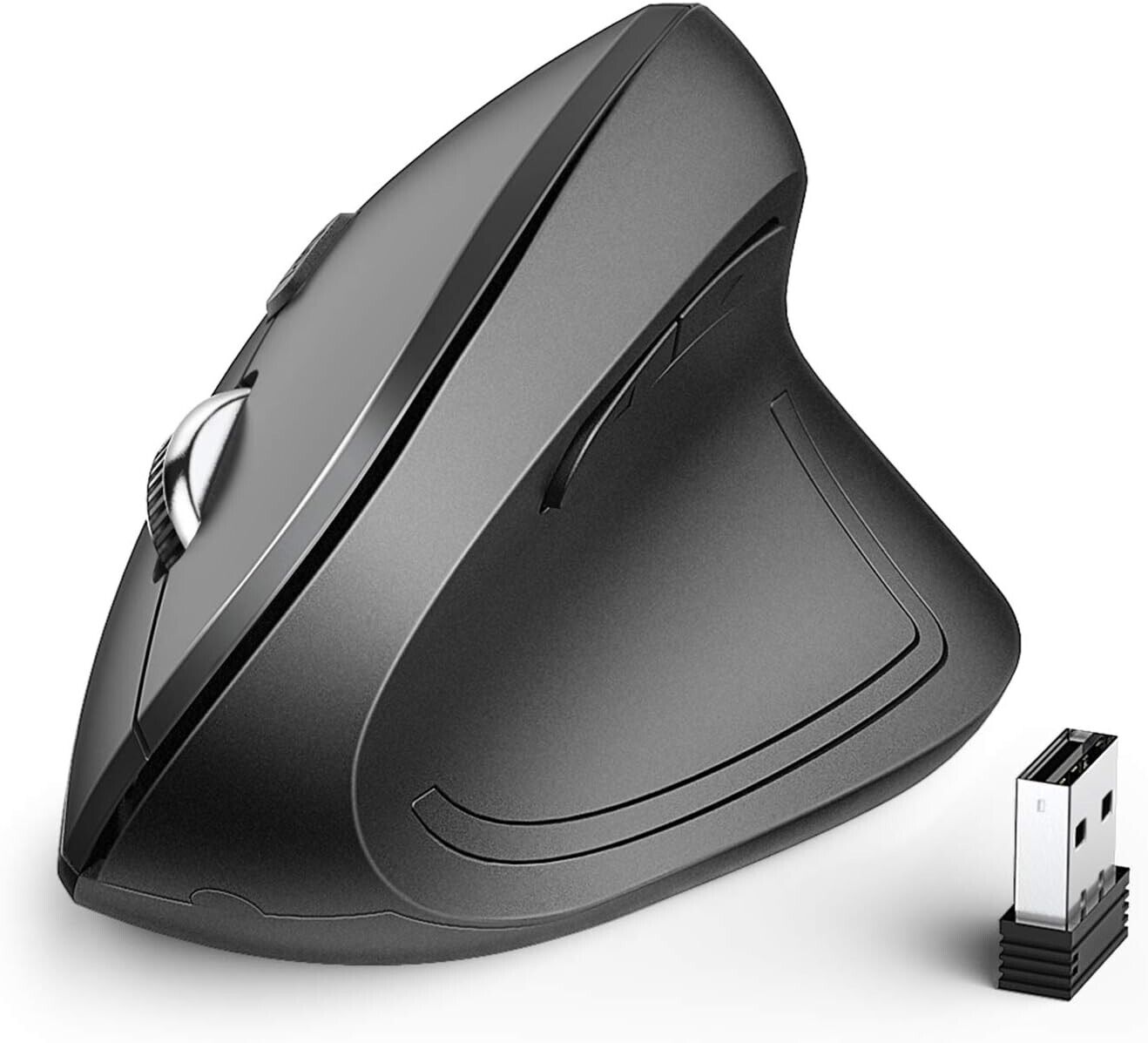 iClever Ergonomic Mouse, WM101 Wireless Vertical Mouse 6 Buttons with Adjustable
