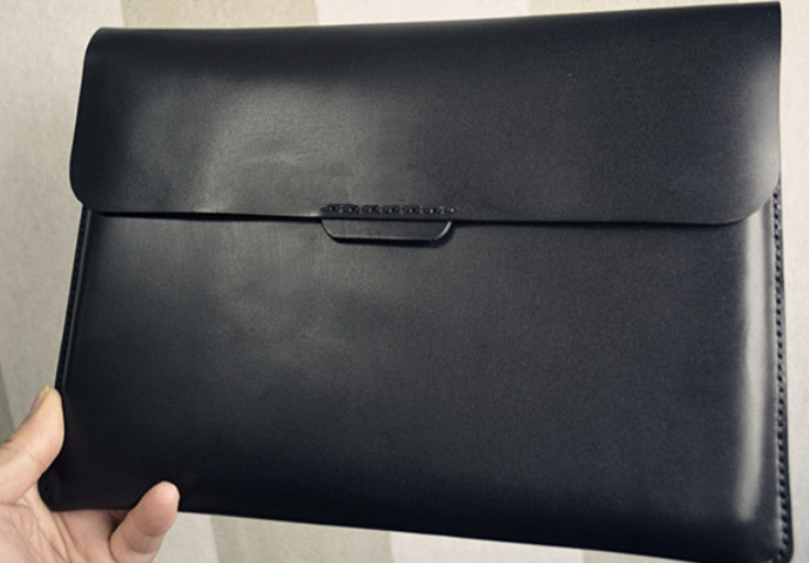 file Folder pocket cow Leather laptop bag Briefcase iPad Case pouch 31*21cm 633