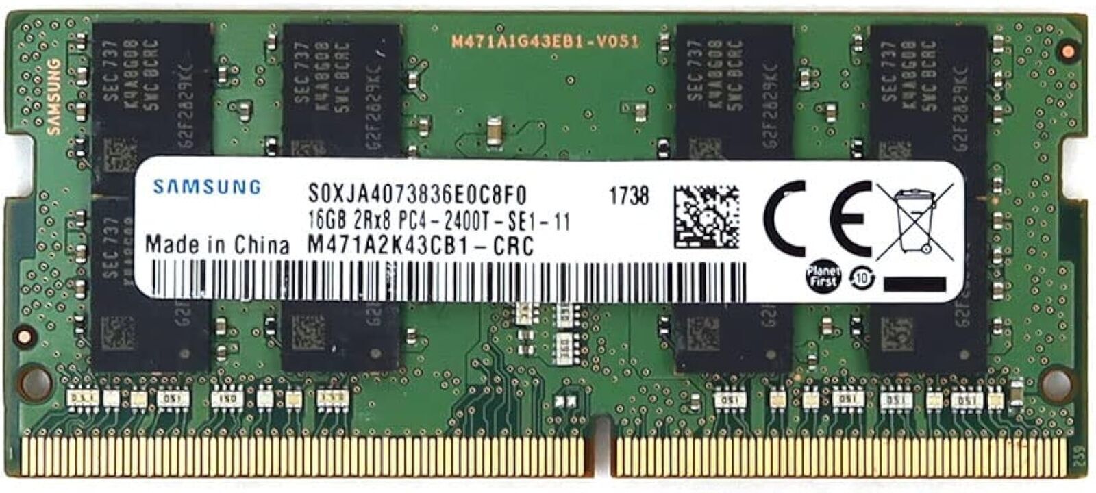 Samsung M471A2K43CB1-CRC 16GB 2RX8 PC4-2400T SODIMM