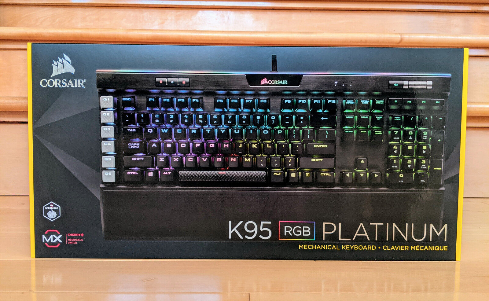 Corsair K95 RGB PLATINUM Cherry MX Speed CH-9127014-NA Mechanical Keyboard NEW