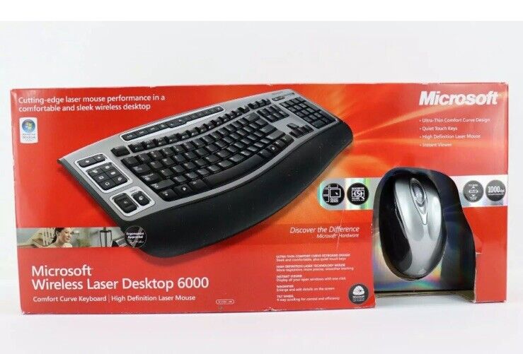 Rare Microsoft Laser Desktop 6000 v2 Wireless Keyboard Sealed Brand New NOS