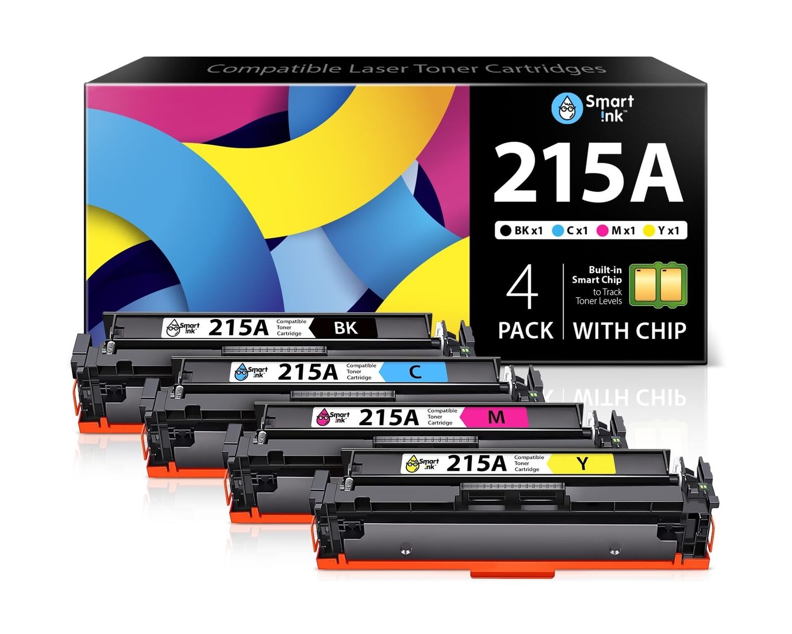 Smart Ink Compatible Toner Cartridge Replacement for HP 215A 215 A with Built...