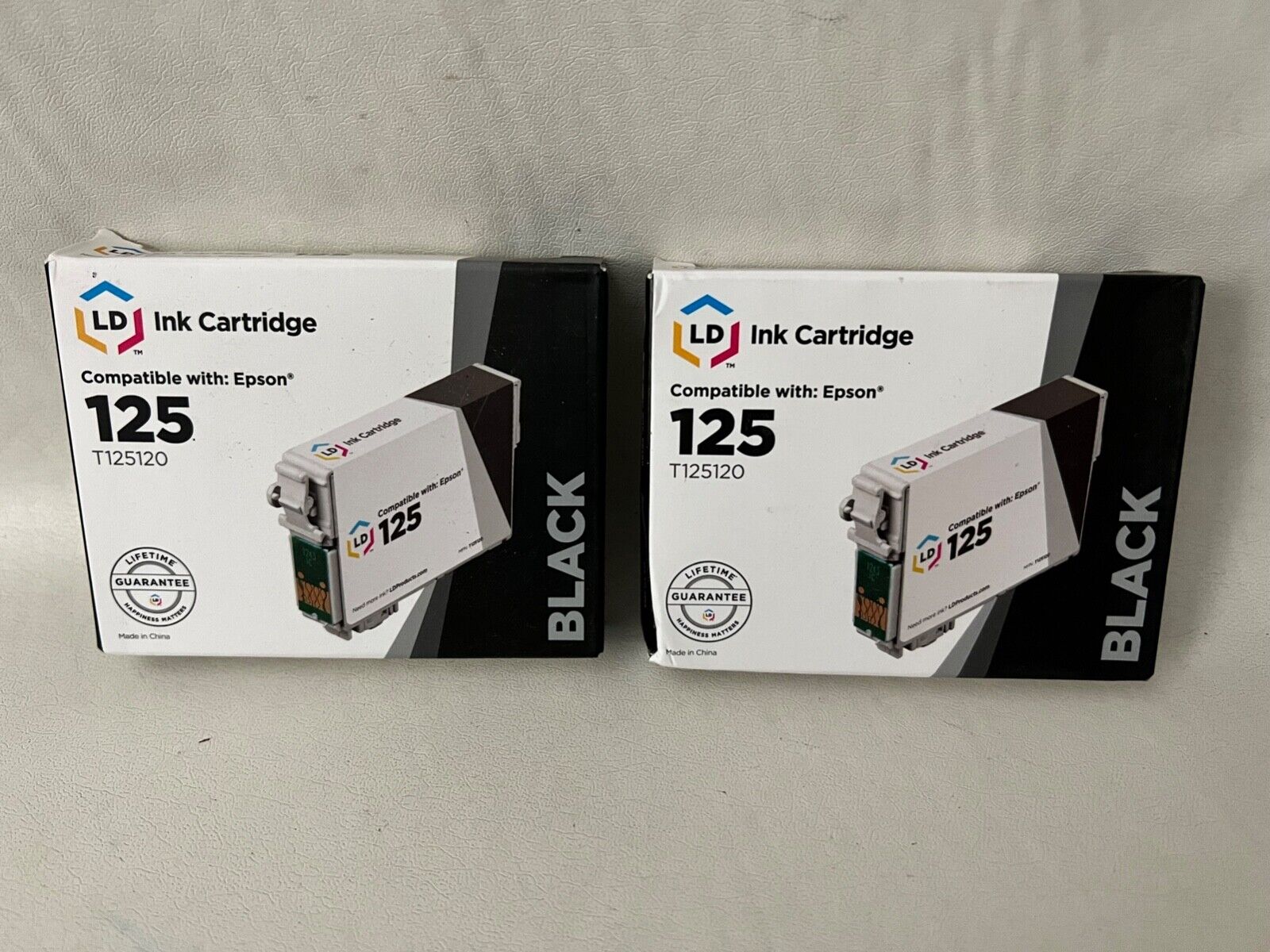 LD Reman Replacement T125120 for Epson T125 125 Black Ink Cartridge NEW SEALED