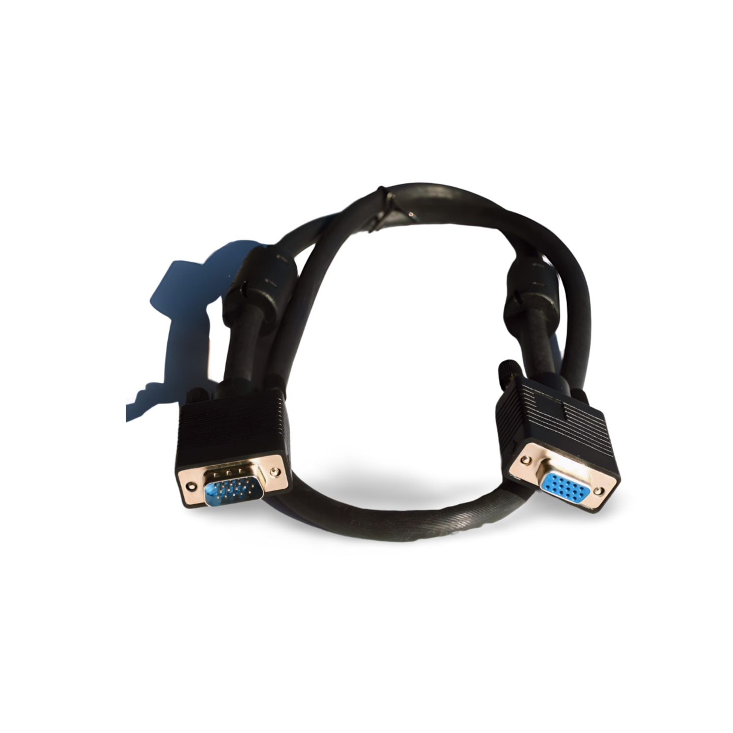 3ft SVGA Cable Monitor UL2919 HD15 Extension Male to Female - Black