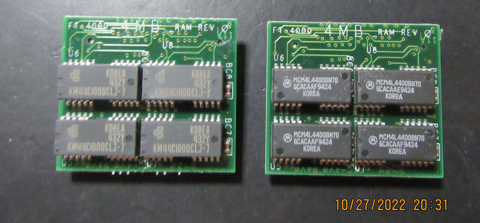 Genuine Vintage Very Rare 8MB (2x 4Mb) FT4000 Memory Modules