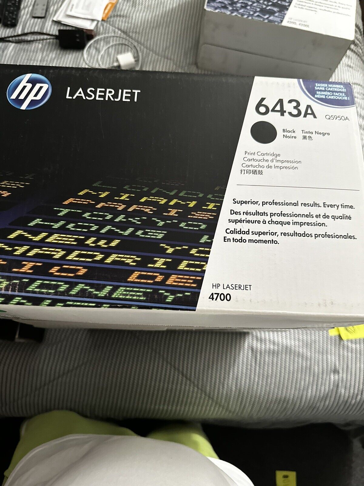 Genuine HP LaserJet Toner 643A Black Q5950A OEM, Sealed