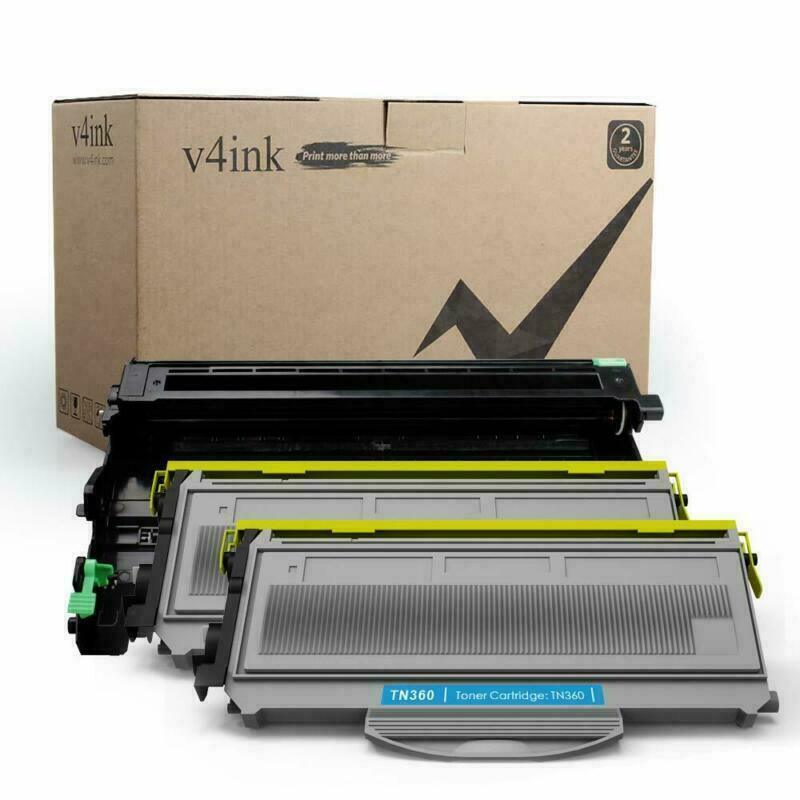 3PK-V4INK High Performance Premium Toner Cartridge (2) TN360 Black (1)DR360 NEW
