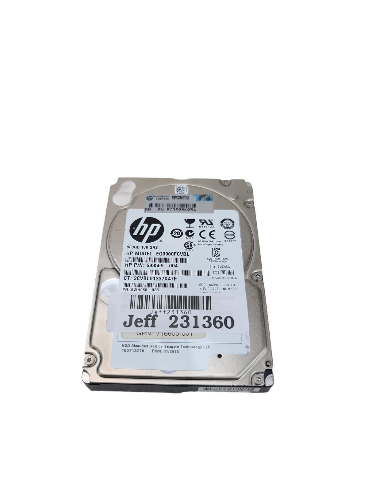 HP 900GB 10K 693569-004 SAS 2.5