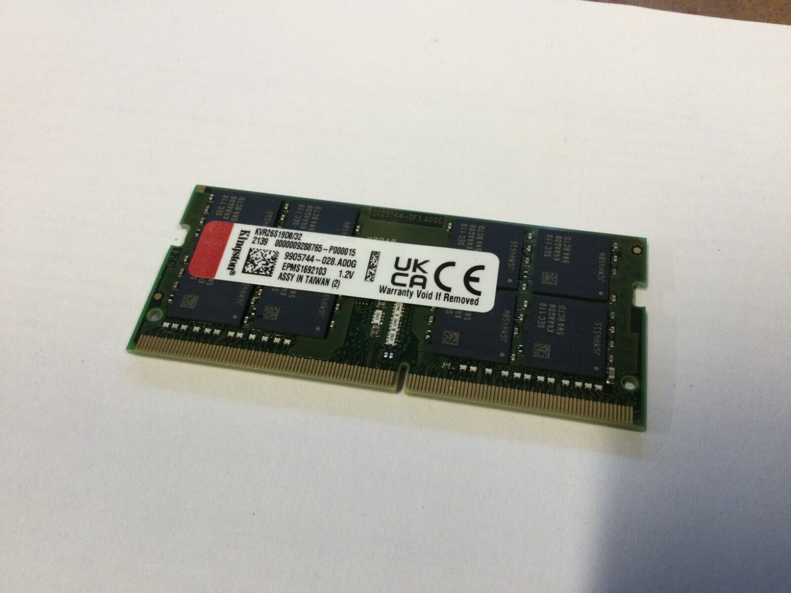 32GB DDR4-2666 SODIMM Kingston KVR26S19D8/32 Equivalent Laptop Memory RAM New