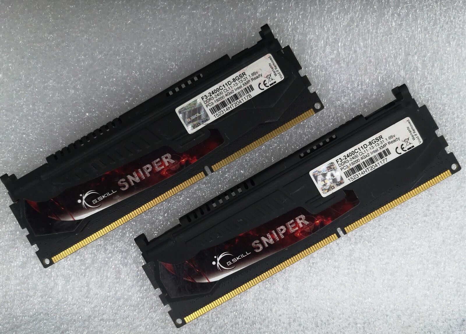 G.SKILL SNIPER 8GB KIT / 2 x 4GB DDR3 2400MHz Dsektop RAM  F3-2400C11D-8GSR XMP