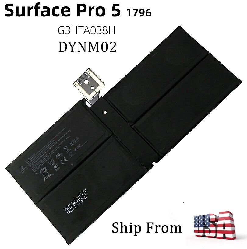 Genuine OEM DYNM02 G3HTA038H Tablet Battery Microsoft Surface Pro 5 6 1796 45Wh