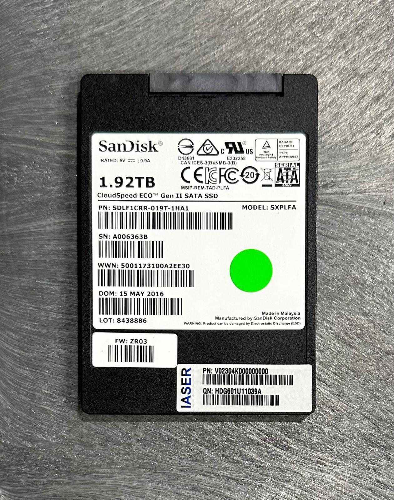 SanDisk CloudSpeed Eco 1.92TB 2TB SATA 2.5