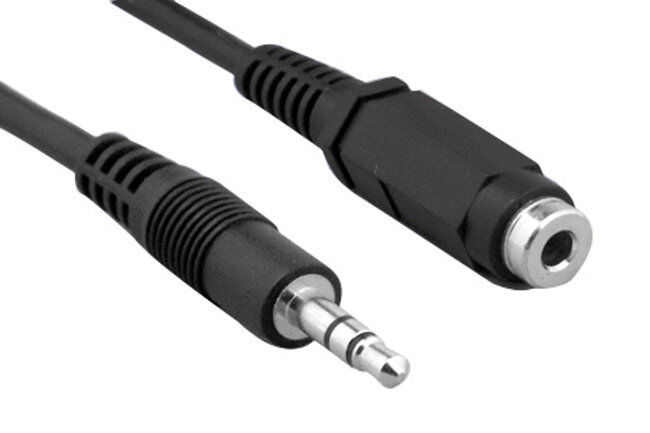 6FT-75FT 3.5mm 1/8 Inch Male to Female MF AUDIO AUX STEREO Extension Cable Cord