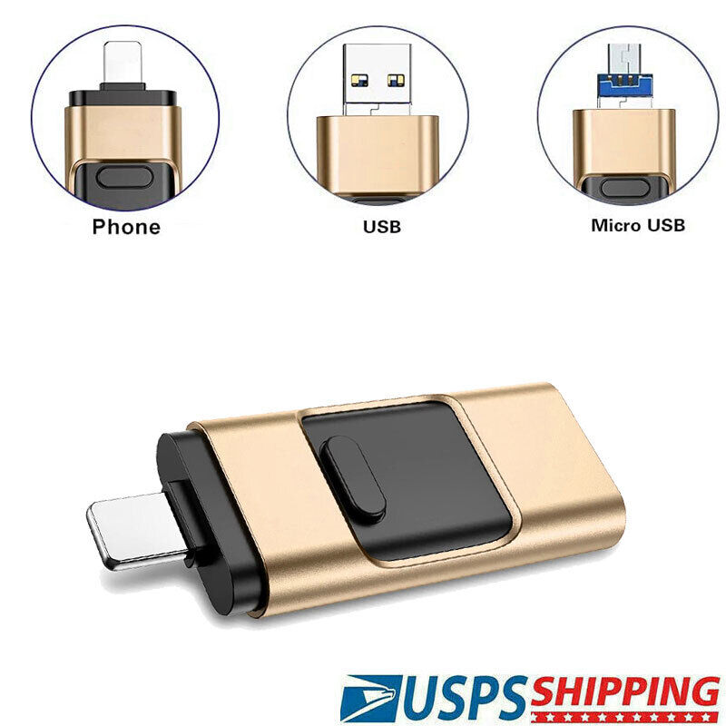 1TB 2TB 56GB Flash Drive Photo Stick OTG USB 3.0 Memory For IPhone 12 13 14 iPad