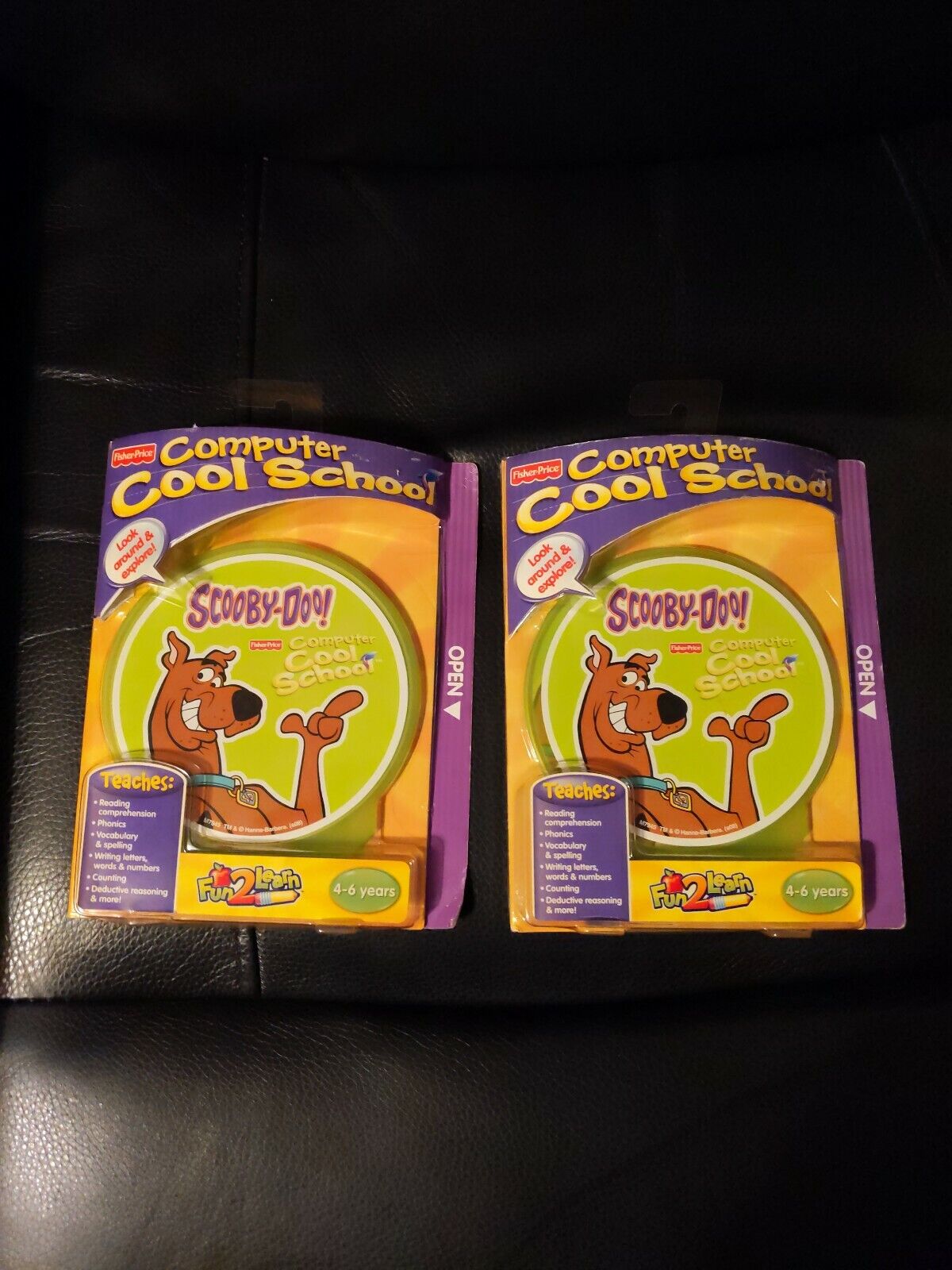 Lot of 2 Fisher Price Computer Cool School Scooby Doo CD Learning Software