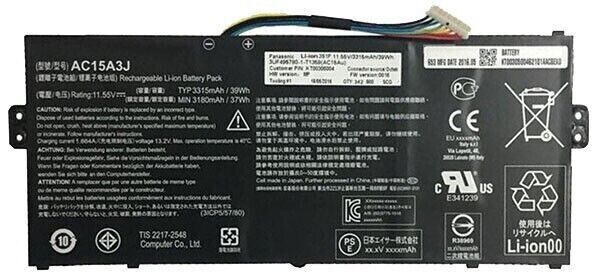 Genuine OEM Acer AC15A3J Battery for Chromebook R 11 N15Q8 C738T Series