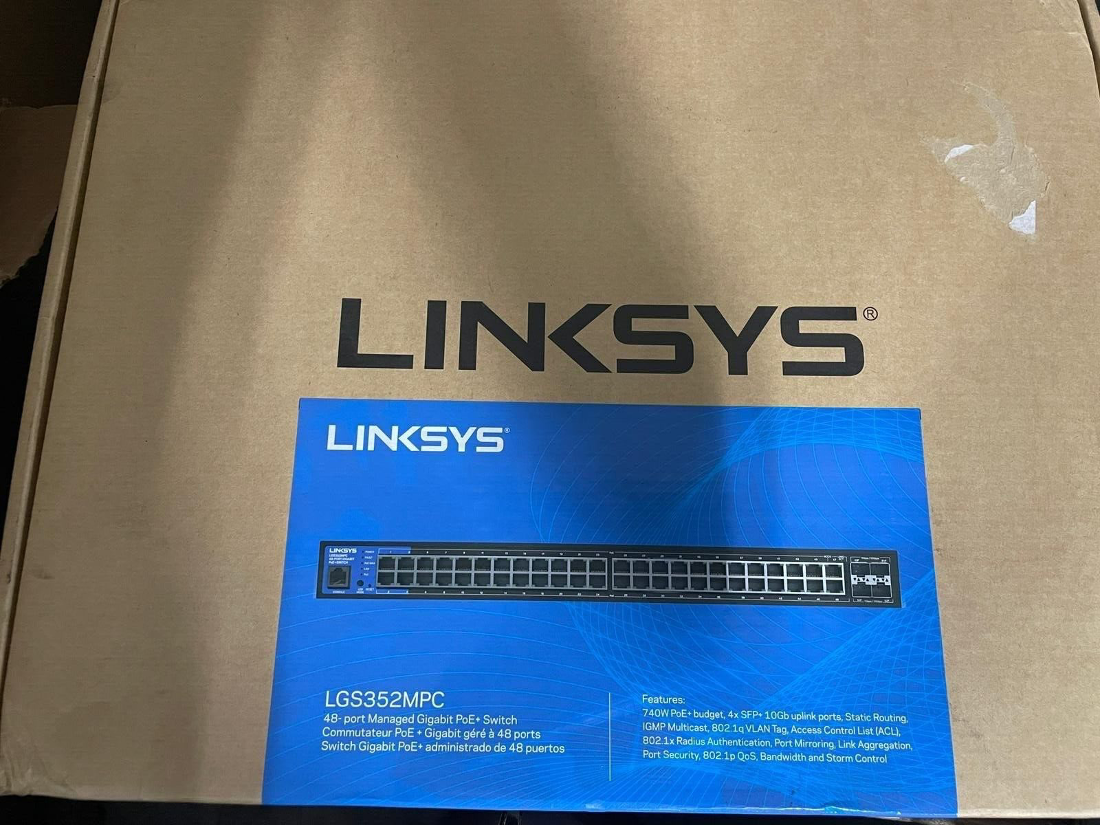 Linksys LGS352C 48 Port Network Switch - Black