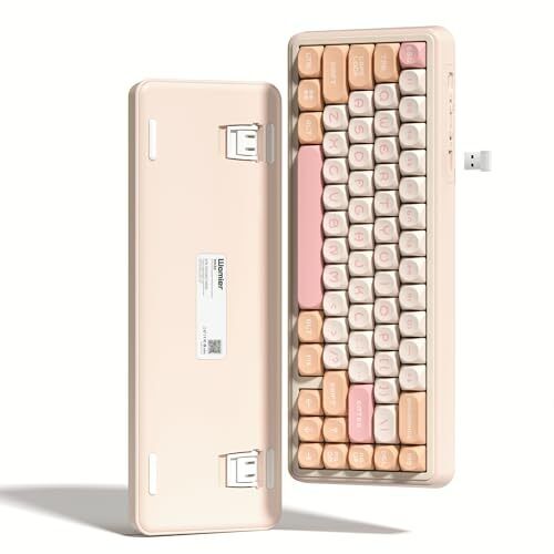  WK60 60% Keyboard, Wireless Mechanical Keyboard, Creamy Gaming Keyboard Pink