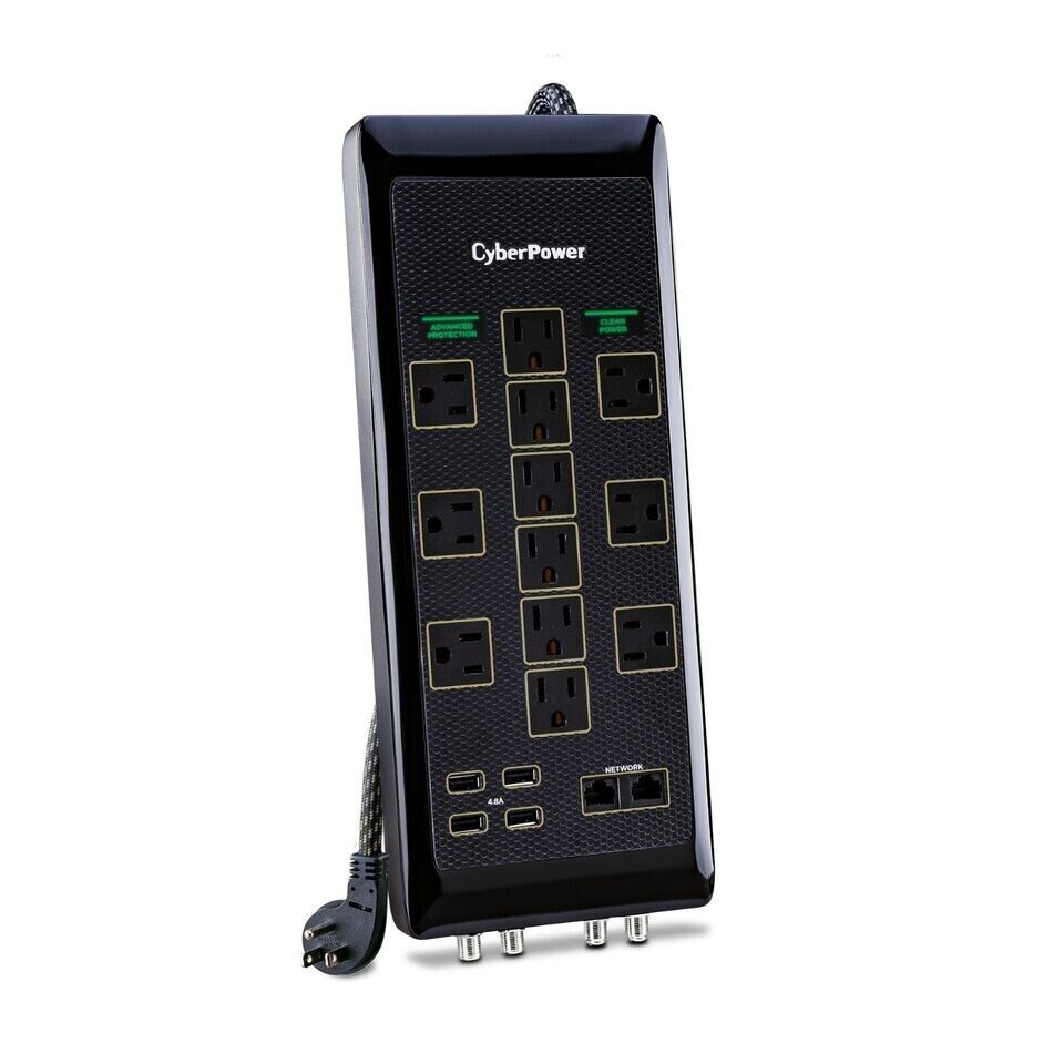 CyberPower 12 Outlet Advanced Surge Protector w/ USB Ports
