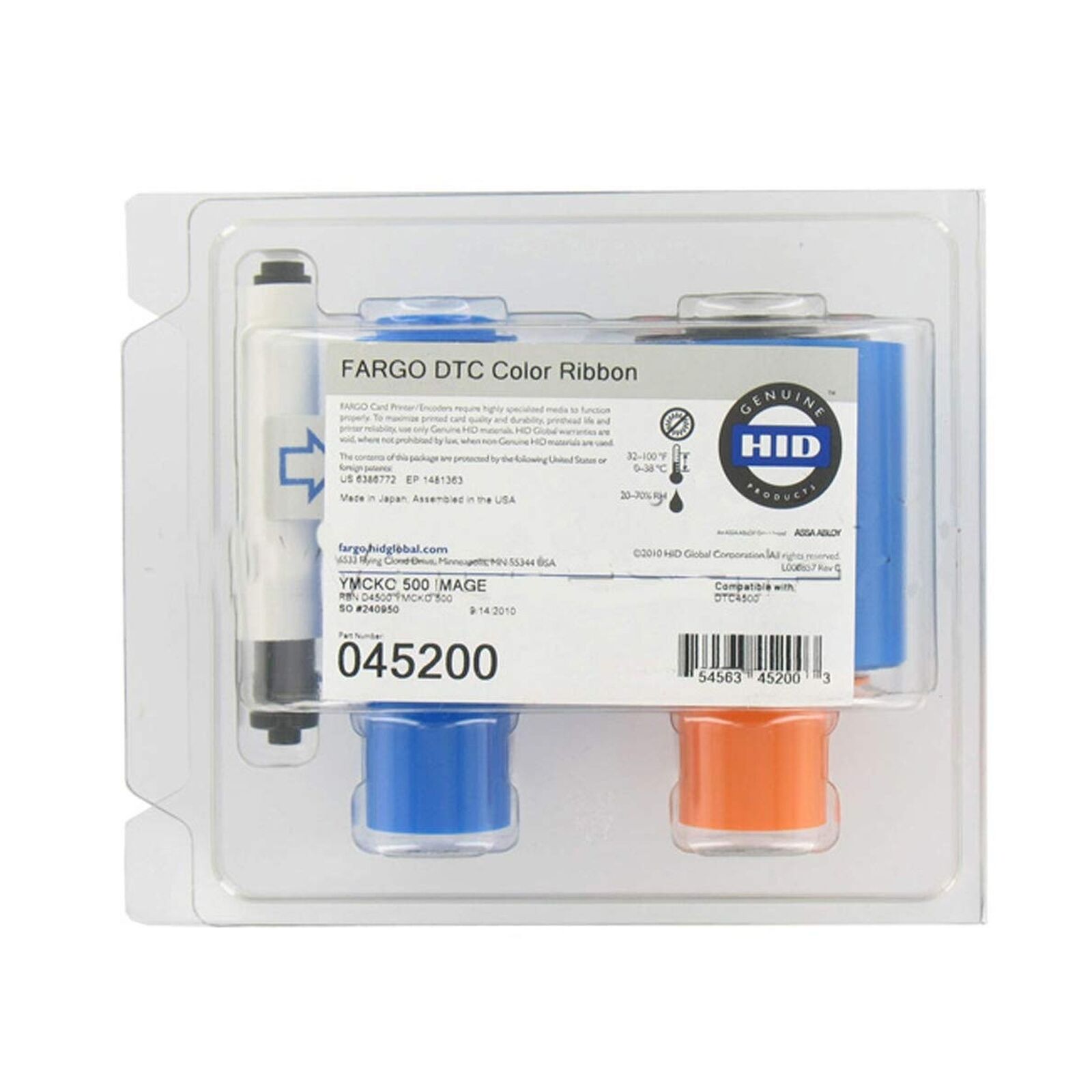 Genuine Fargo 45200 YMCKO Color Ribbon for Model DTC4500e Printer