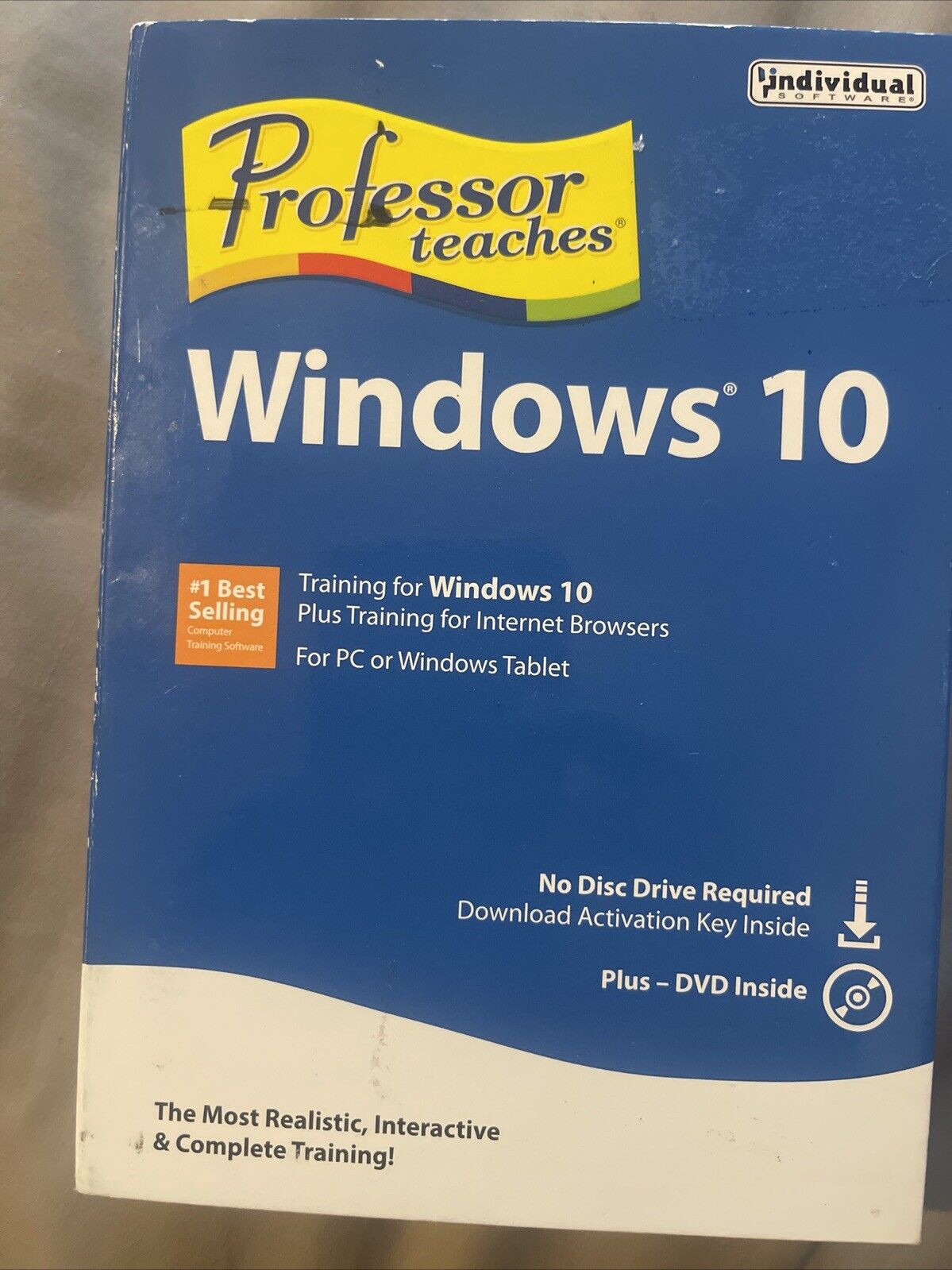 professor teaches Window 10