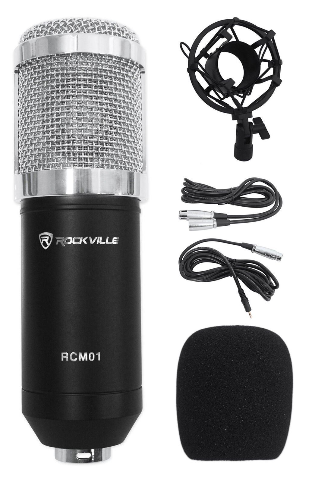 Rockville RCM01 Pro Recording Condenser Podcasting Podcast Microphone Mic