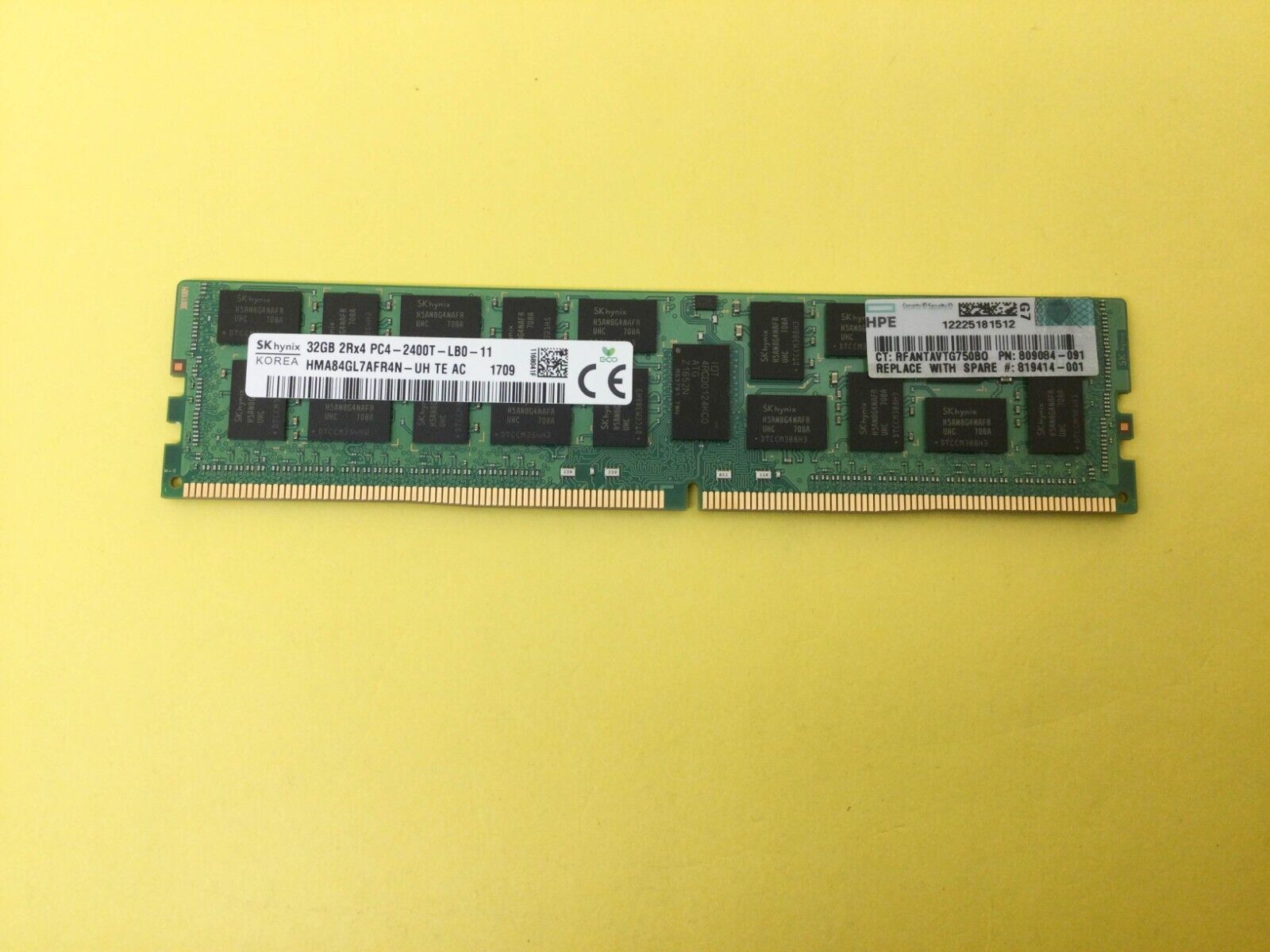 809084-091 HPE 32GB (1x32GB) 2RX4 PC4-2400T DDR4 Server Memory 805353-B21