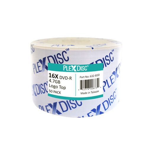 PlexDisc 16X 4.7 GB DVD-R Logo Top Disc Blank Media 632-810
