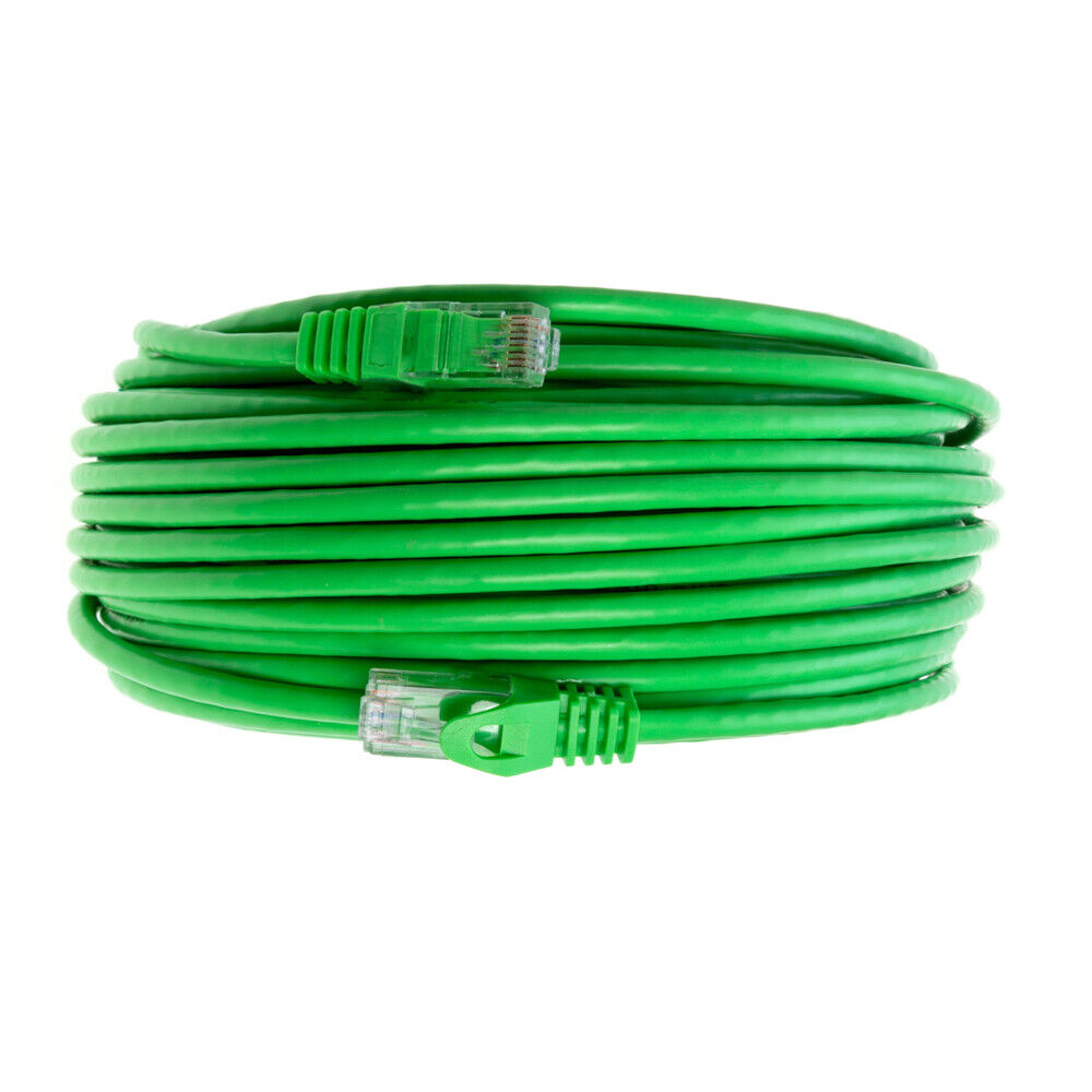 CAT6e/CAT6 Ethernet LAN Network RJ45 Patch Cable Green 50FT- 200FT Multipack LOT