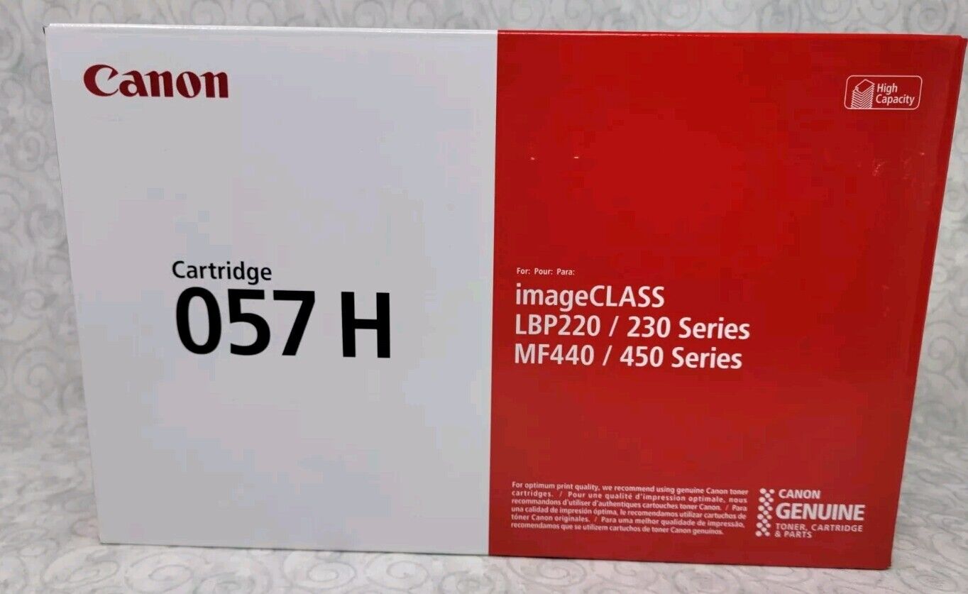 OEM NEW Genuine Canon 057H Hi-Capacity Black Toner Cartridge Sealed 3010C001