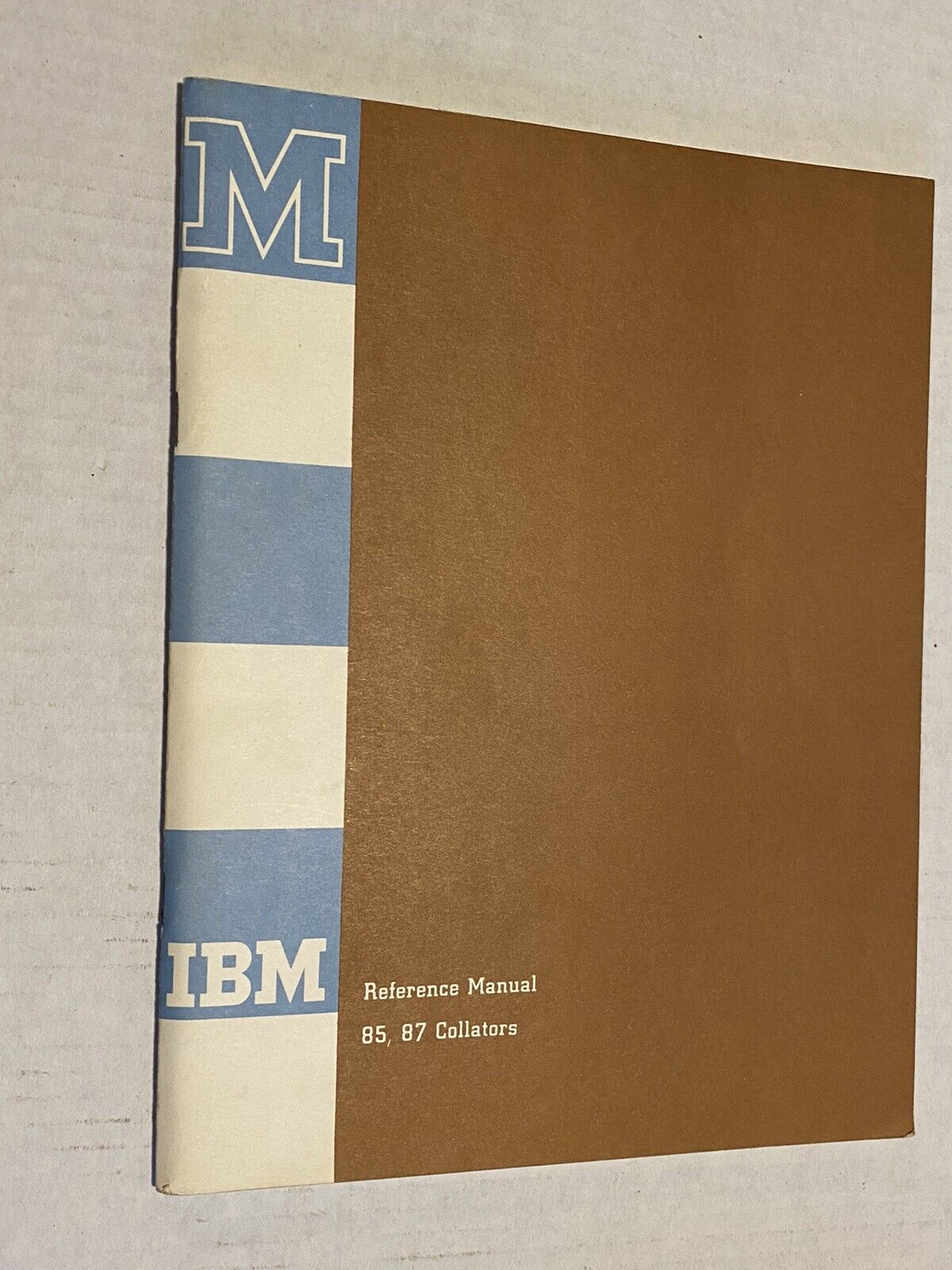 Vintage IBM Reference Manual 85, 87 Collators May 1960
