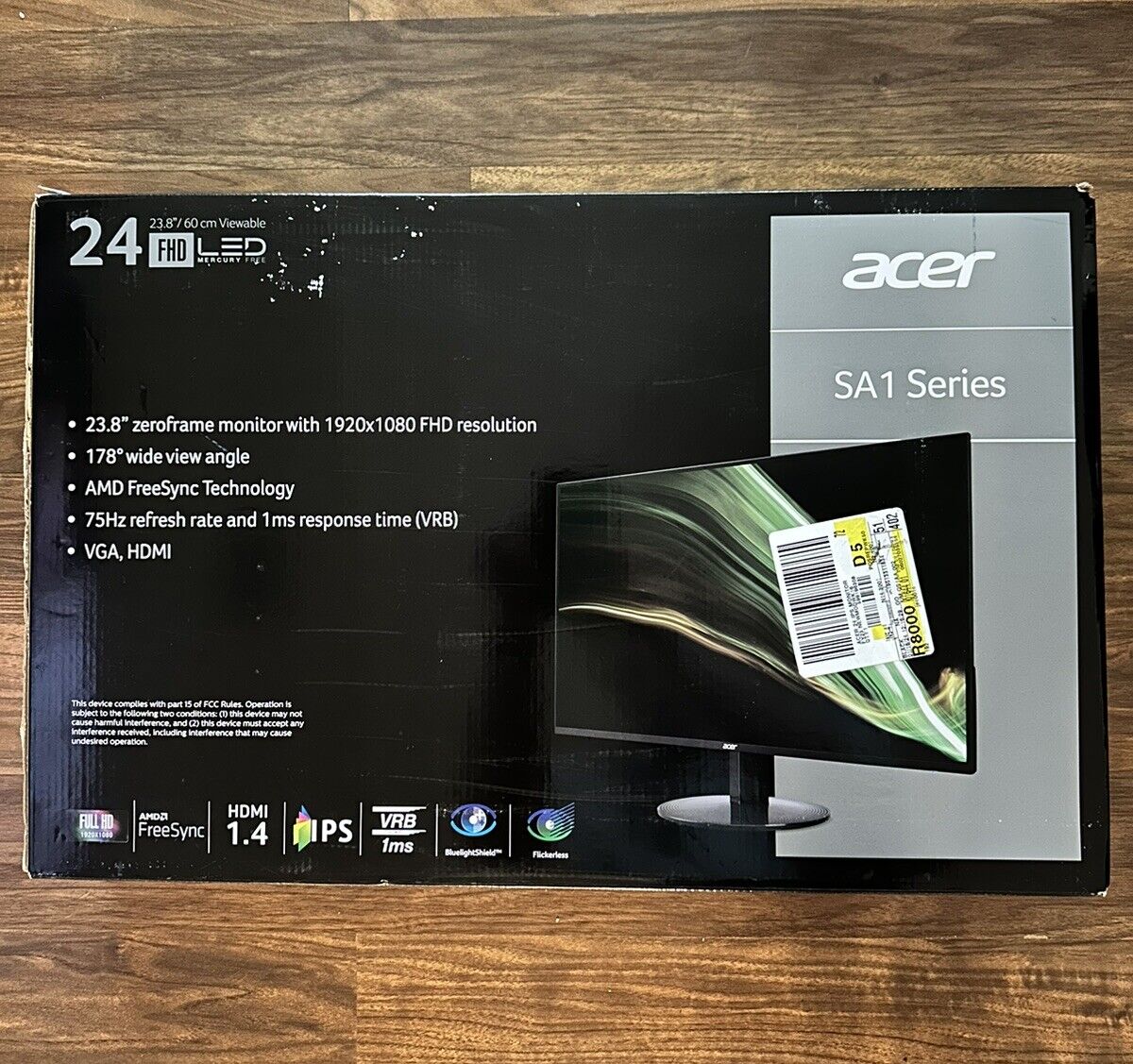New Acer 24 Inch Full HD (1920x1080) Ultra Thin IPS Monitor