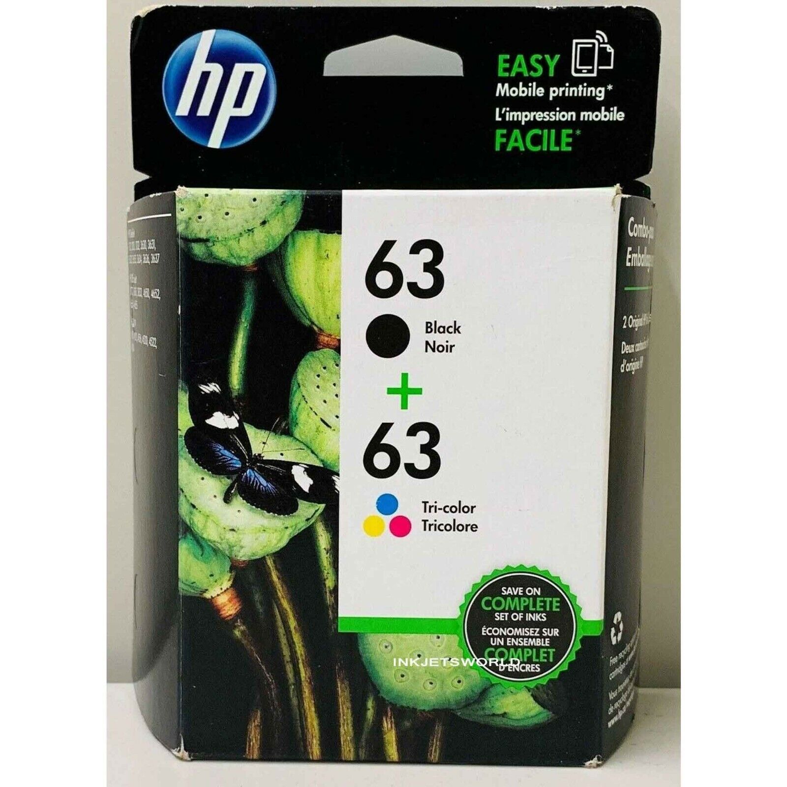 HP 63 Ink Cartridge Combo Genuine HP OfficeJet 4650 4652 4654 4655 4656 4657