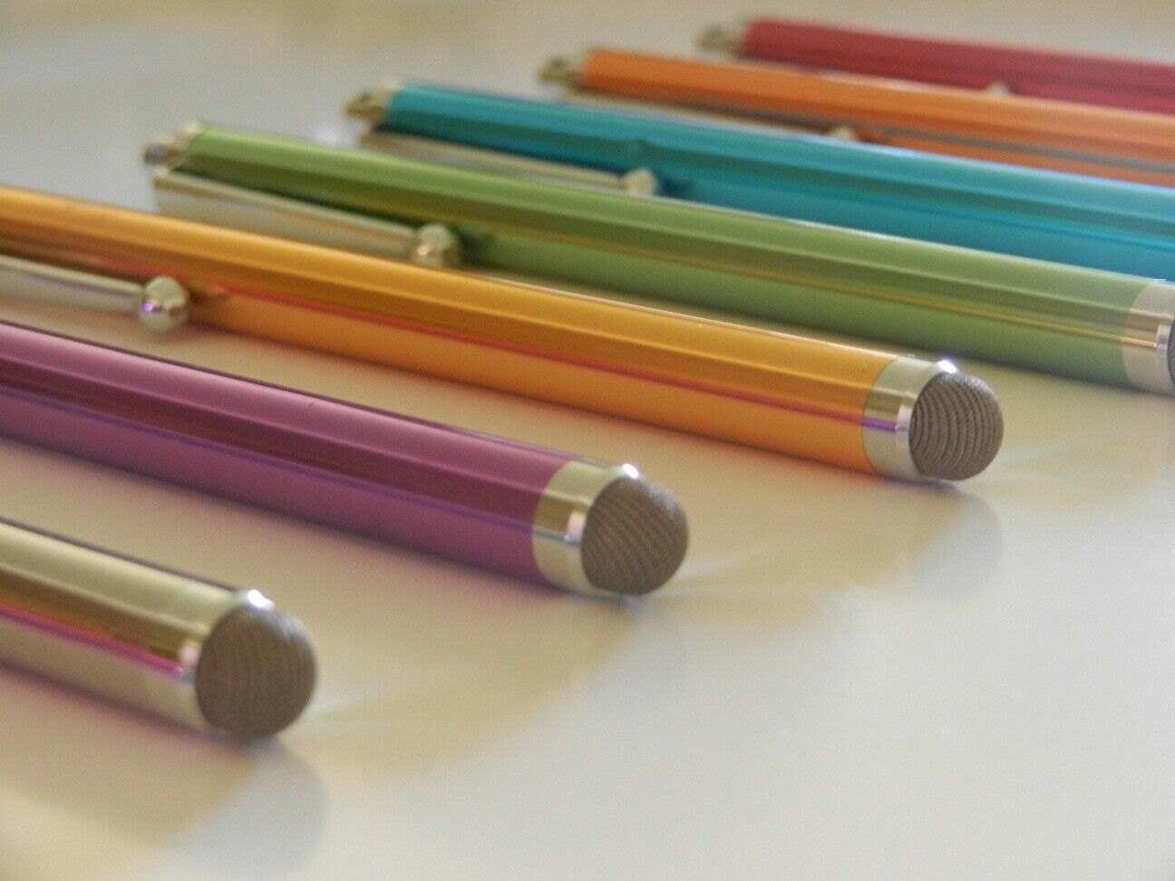 Wholesale 50 x Color Fiber Tip Metal Stylus Pen Universal iPhone iPad Galaxy