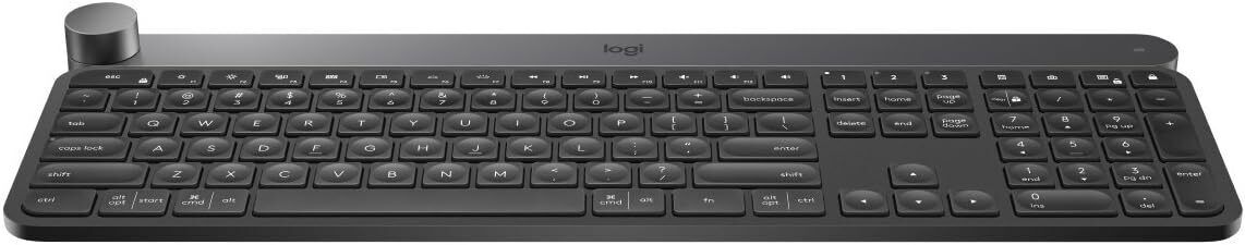 Logitech Craft Advanced Wireless Keyboard with Creative Input Dial - Dark Grey