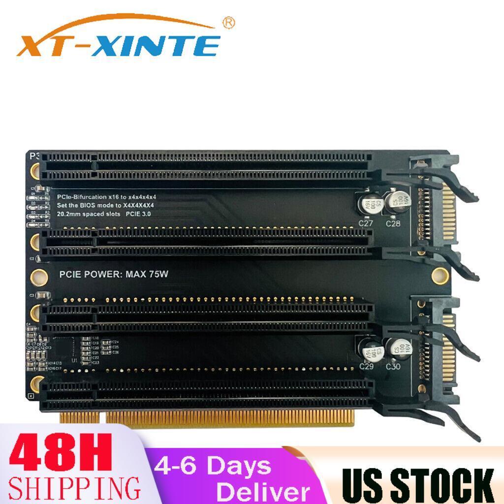 Expansion 20.2mm x16 x4x4x4x4 PCIe-Bifurcation PCI-E Slots Supply Split 4 Port