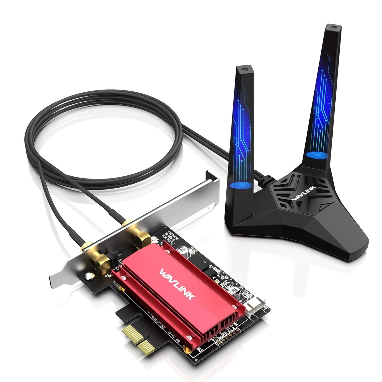 WAVLINK WiFi 6E AX3000 PCIe WiFi Card for Desktop PC,Up to 3000Mbps with 6GHz,