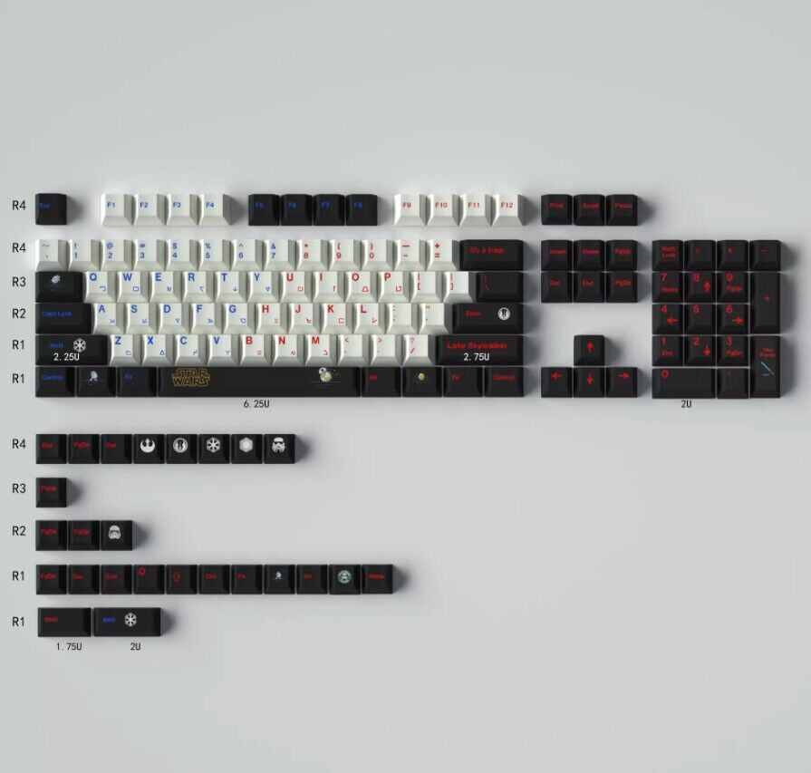 Star Wars PBT Sublimation 129 Keys Keycaps Cherry H For Mechanical A Set Boxed