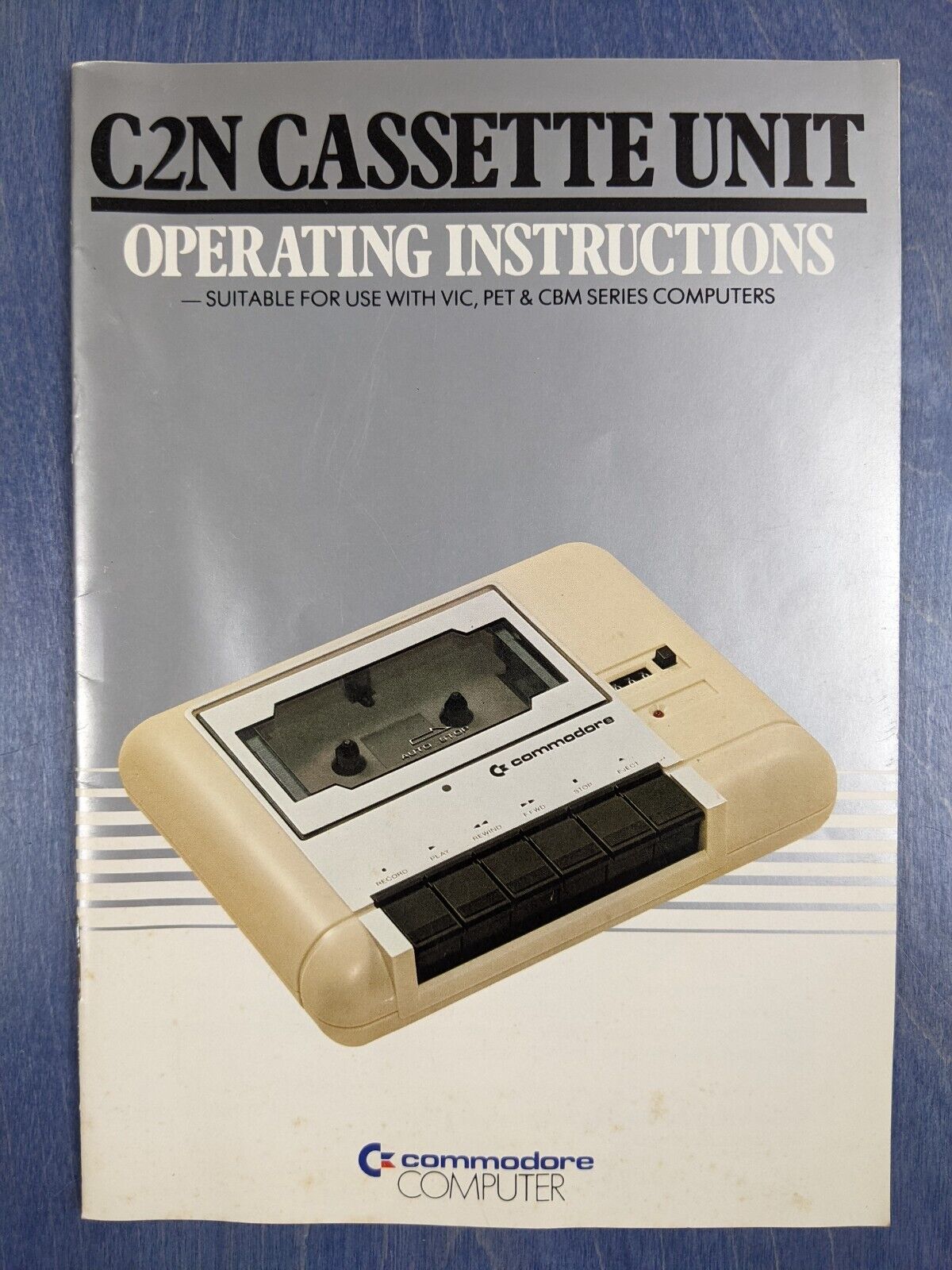 Vintage 1982 Commodore 64 C2N Cassette Unit Operating Instructions Manual ONLY