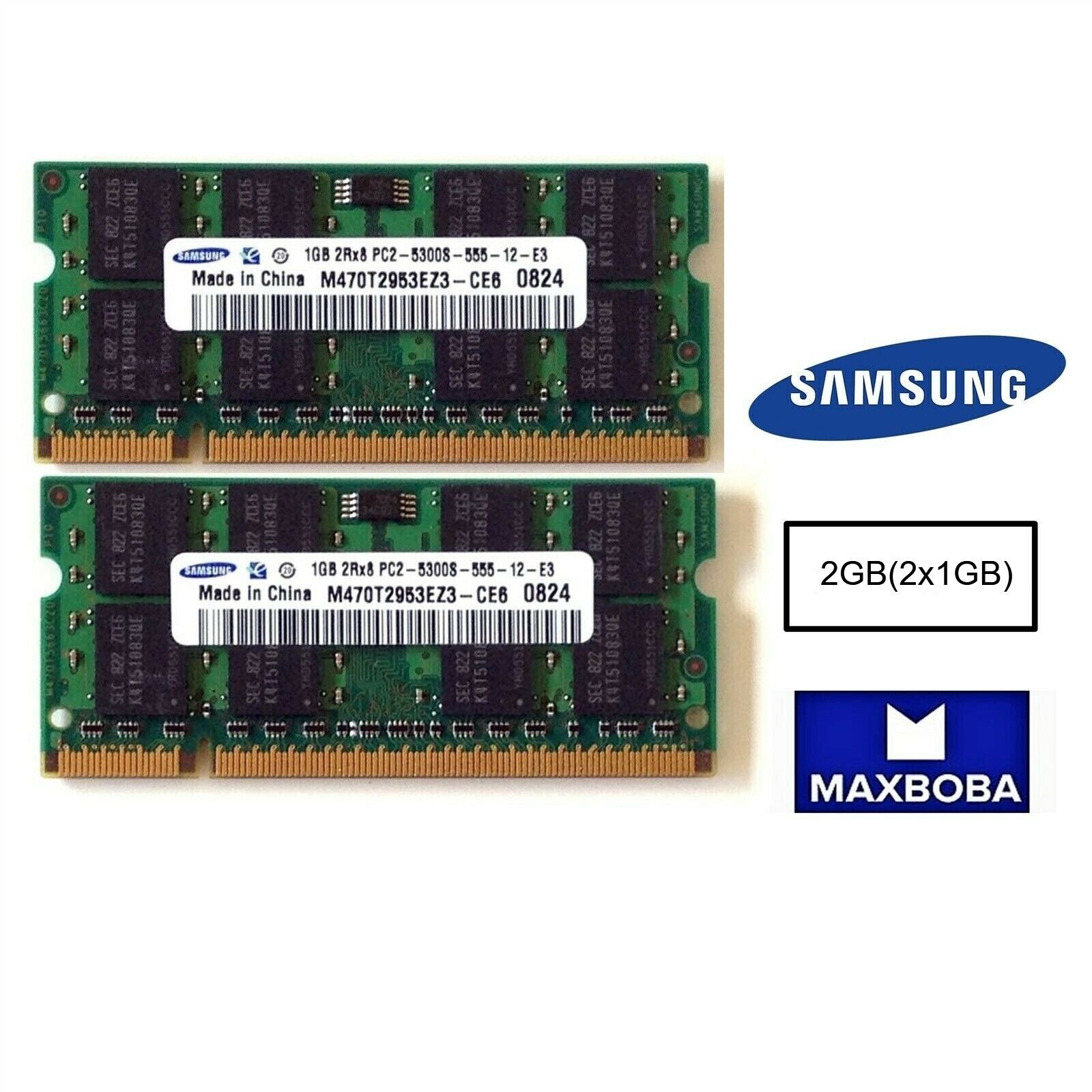 Memory Samsung 5300S 2GB (2x 1GB) Laptop PC RAM DDR2 2RX8 M470T2953EZ3-CE6