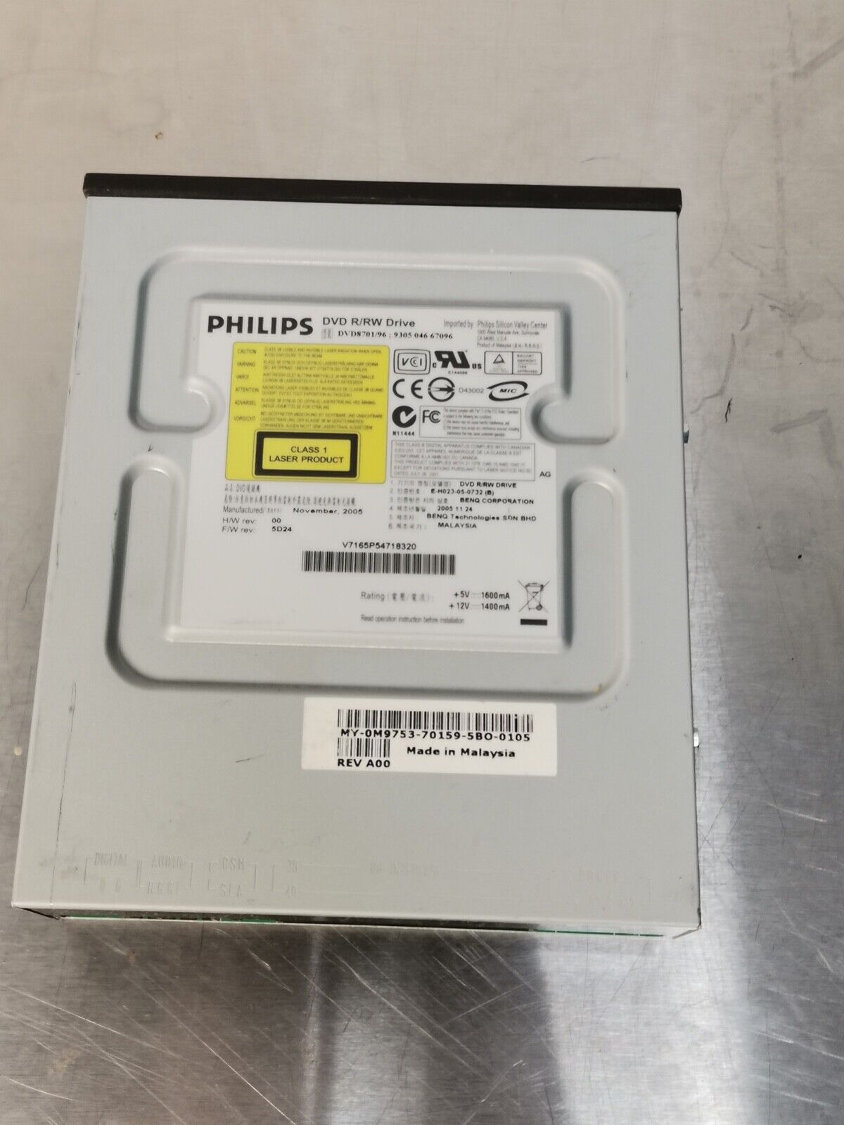 Dell M9753 Philips DVD8701/96 16x DVD±RW DL Internal IDE Drive Black