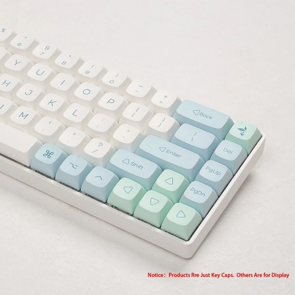 135 keys Ice Crystal Mint Keycaps Profile XDA PBT Dye-Sub Key Cap for Cherry MX