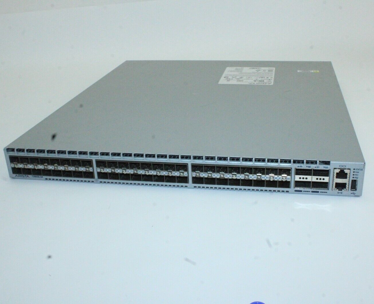 Arista DCS-7280SE-64 48-Port SFP 4-Port QSFP Ethernet Switch Rear to Front