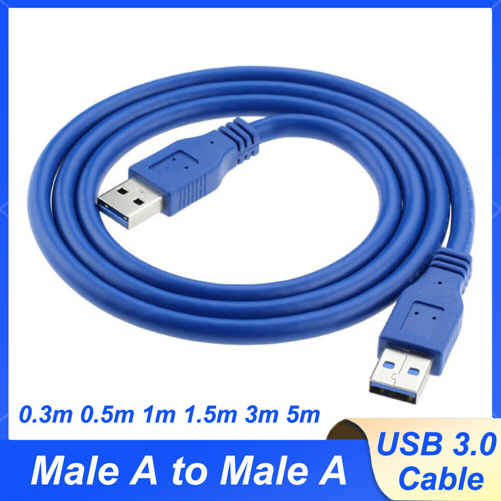 USB Cable Male A To Male A USB 3.0 Lead  Plug to Plug 0.3m 0.5m 1m 1.5m 3m 5m