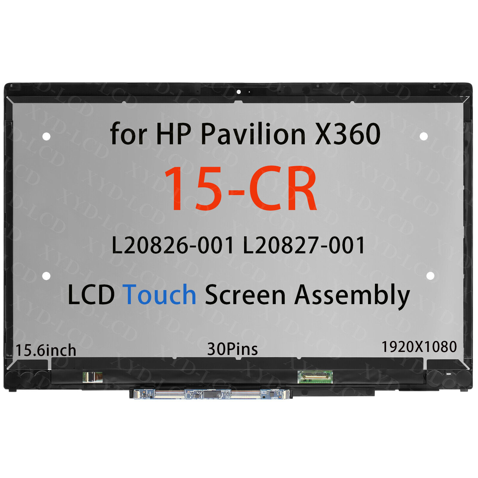 LCD Touch Screen Digitizer Assembly for HP Pavilion x360 15-CR0091MS L20826-001