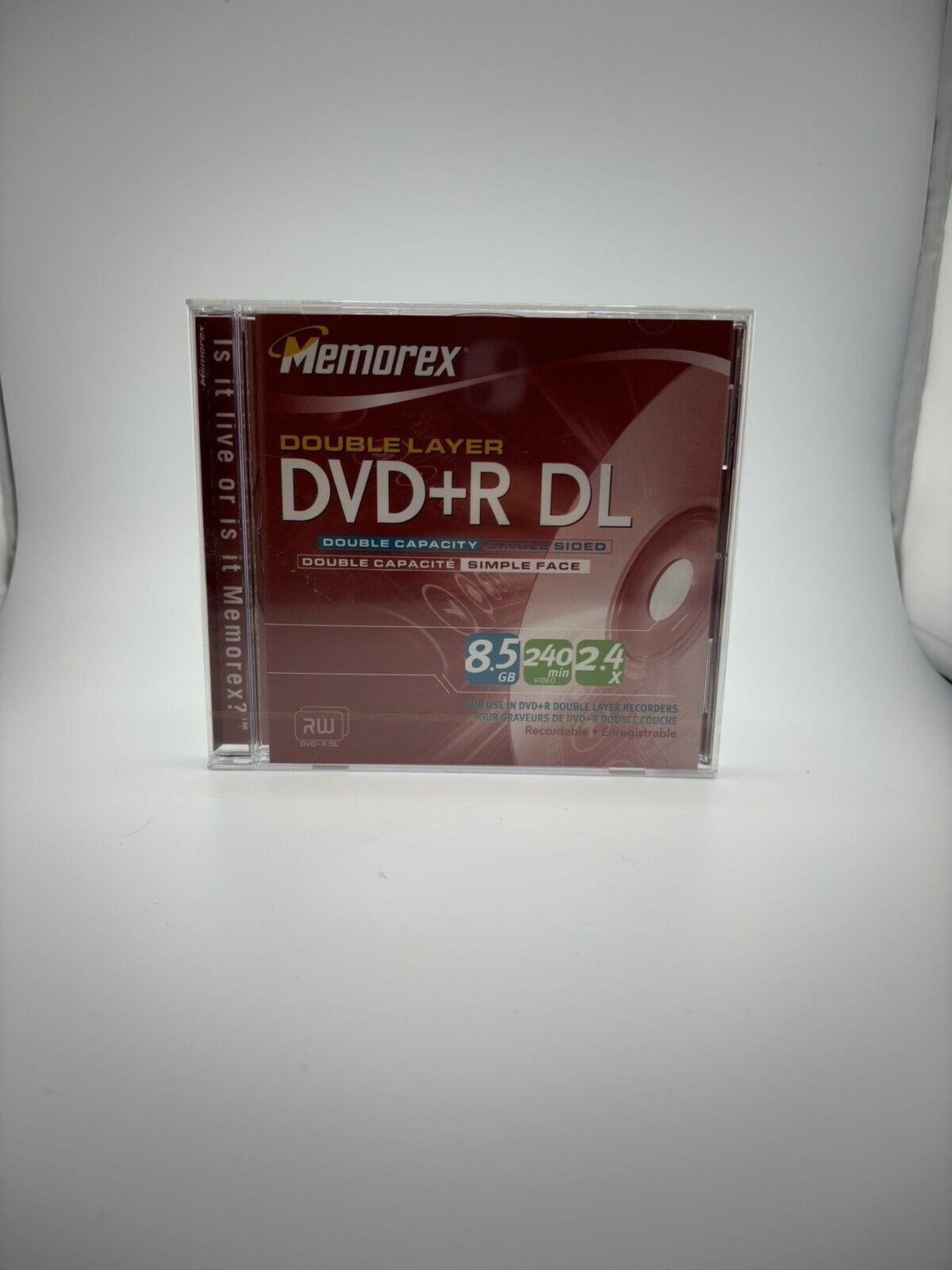 Memorex 2.4x 8.5 GB Double Layer DVD+R DL 2 Pack New Sealed